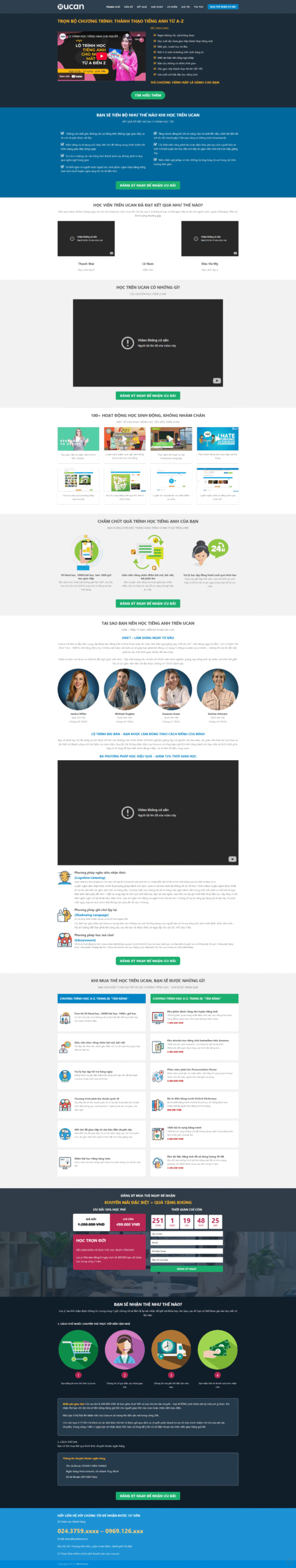 Mẫu website khóa học online 03