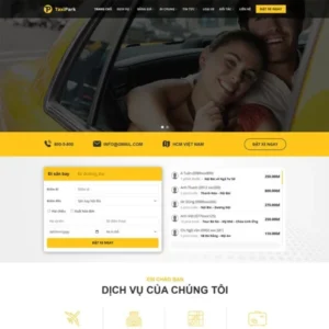Mẫu website dịch vụ thuê xe taxi 05