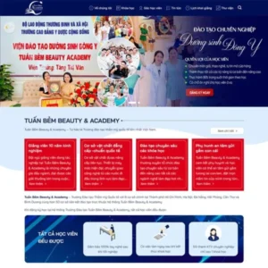 Mẫu website đào tạo thẩm mỹ 03