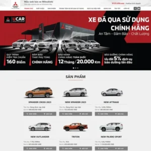 Mẫu website bán ô tô Misubishi 03
