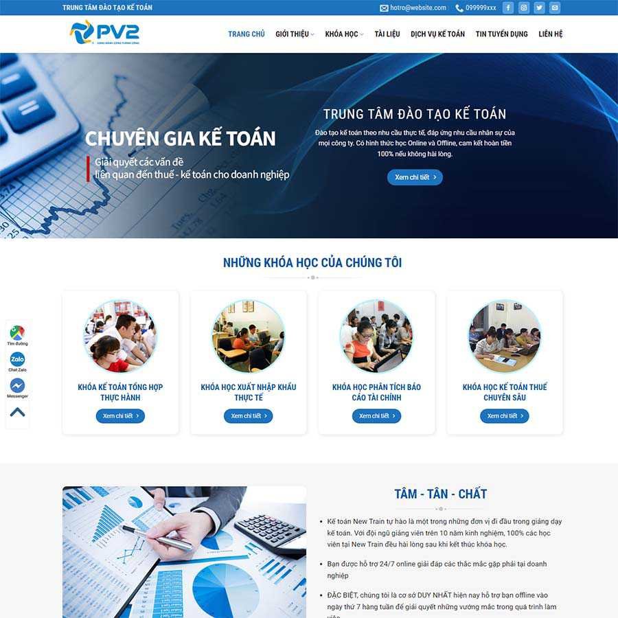 Mẫu website kế toán 02 Mẫu website kế toán 02