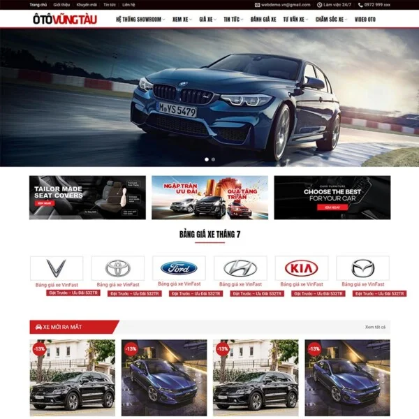 Mẫu website đánh giá, mua bán ô tô Mẫu website đánh giá, mua bán ô tô