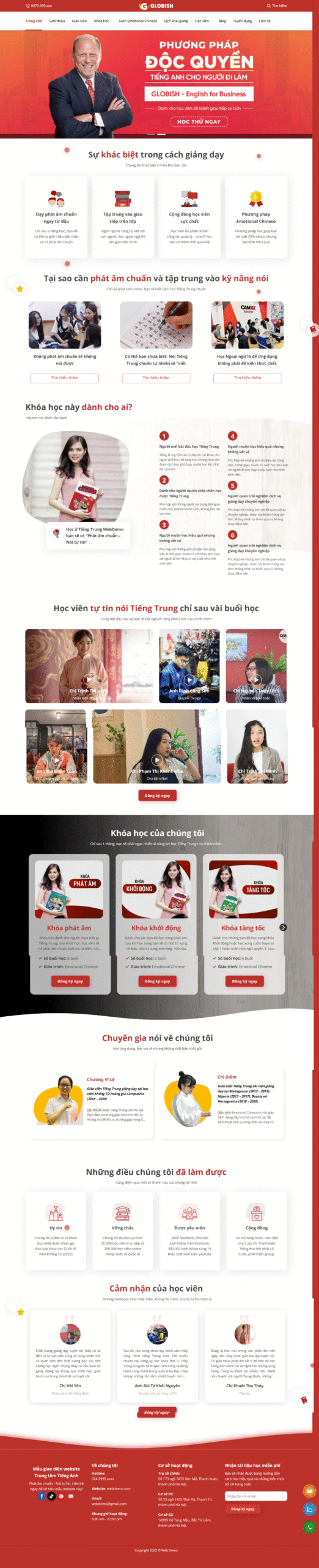 Mẫu website Trung tâm học tiếng anh 03