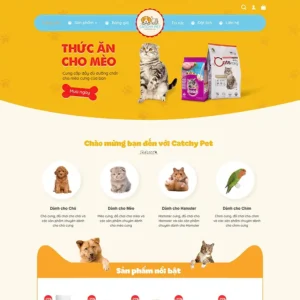 Mẫu website bán đồ chơi, thực phẩm thú cưng 03