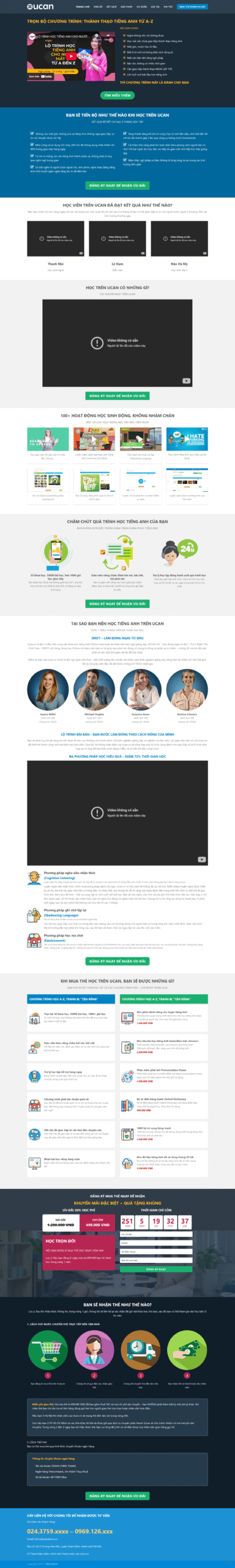 Mẫu website khóa học online 03