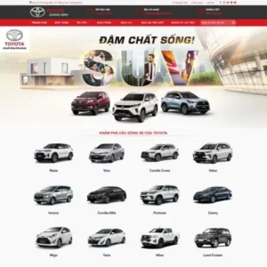 Mẫu website bán xe toyota 04