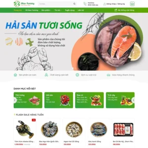 Mẫu website bán hải sản 04