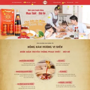 Mẫu website bán nước mắm, nước tương