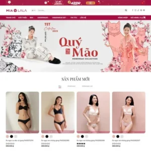 Mẫu website thời trang nội y 02