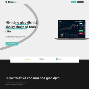 Mẫu website giới thiệu sàn giao dịch BO 02