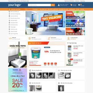 Mẫu website Elementor bán thiết bị vệ sinh