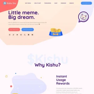 Mẫu website giới thiệu dự án đầu tư online, crypto, tài chính