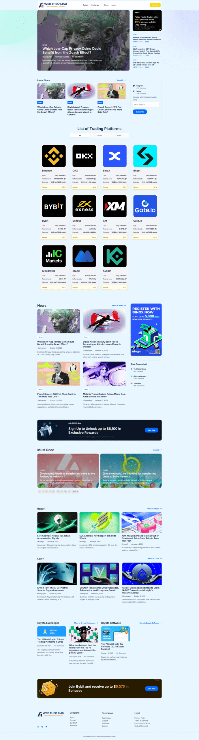 Mẫu website tin tức bitcoin, crypto 03